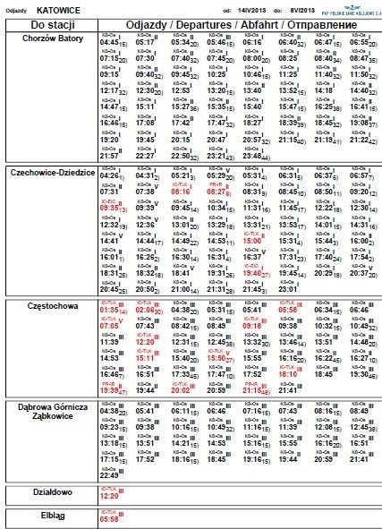 Nowy rozkład jazdy PKP: Poszeczególnym "wycinanym pociągom"...