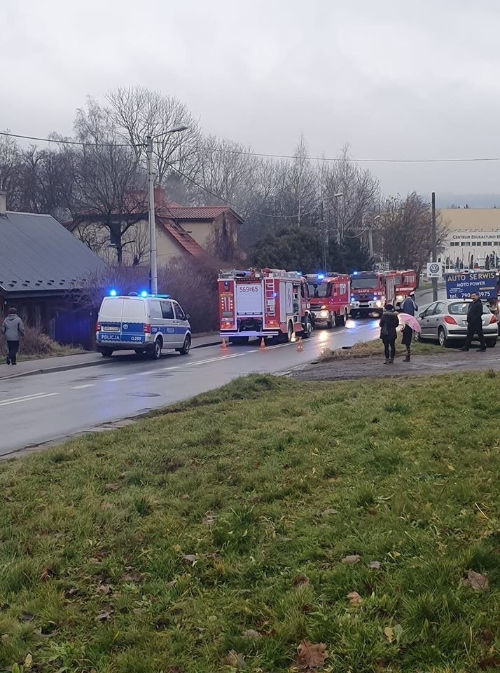 Pożar w Wieliczce. Zdjęcia dzięki uprzejmości czytelników