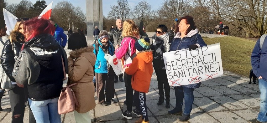 Protest "Stop plandemii i segregacji sanitarnej" w Szczecinie. Zobacz ZDJĘCIA - 20.02.2021