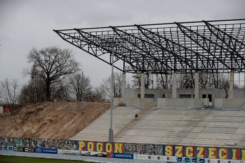 Stadion Pogoni Szczecin - stan na 20 marca 2020.