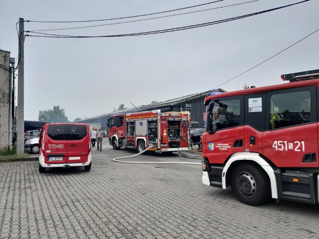 Pożar hali magazynowej na ul. Pionierów