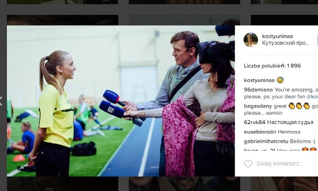 Ekaterina Kostjunina sędziuje mecze piłki nożnej w Rosji. Nie spotkamy jej jednak w profesjonalnych rozgrywkach. 21-latka regularnie publikuje swoje zdjęcia na Instagramie. Seksowna Rosjanka świetnie radzi sobie na murawie, jak i przed obiektywem.