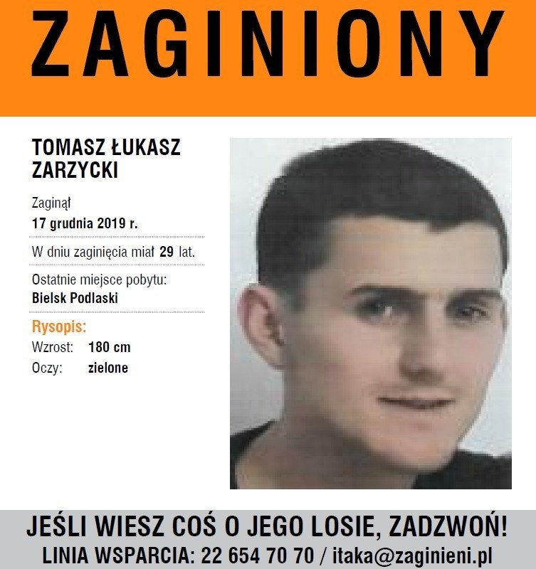 Zaginiony Tomasz Łukasz Zarzycki
