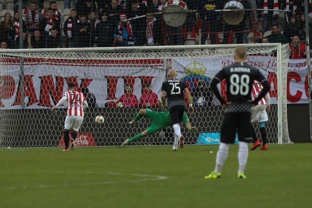 09.03.2019. Cracovia - Zagłębie Sosnowiec. Rzut karny dla Cracovii.