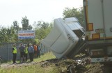 Wypadek pod Koninem: Dwie osoby nie żyją po zderzeniu lawety z ciężarówką [ZDJĘCIA]