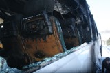 Autobus spłonął na drodze krajowej Nowy Sącz-Limanowa [WIDEO, ZDJĘCIA]