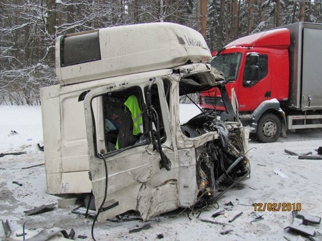 Tiry zderzyły się na ulicy Wojska Polskiego