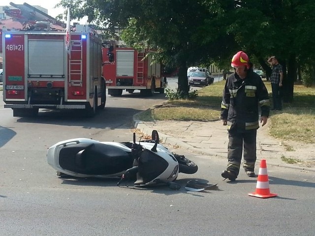 Wypadek motocyklisty w Pabianicach
