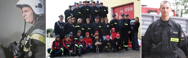 Na zdjęciu od lewej: Andrzej Wiśniewski z OSP Gryfino, Ochotnicza Straż Pożarna w Przelewicach, Mariusz Faerber z PSP w Kamieniu Pomorskim.