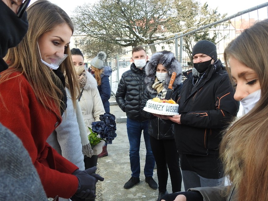 Protest przedstawicieli branży weselnej w Łomży