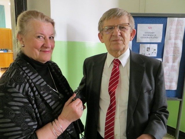 Elżbieta Malinowska z profesorem Leszkiem Paradowskim, byłym rektorem Uniwersytetu Medycznego we Wrocławiu.
