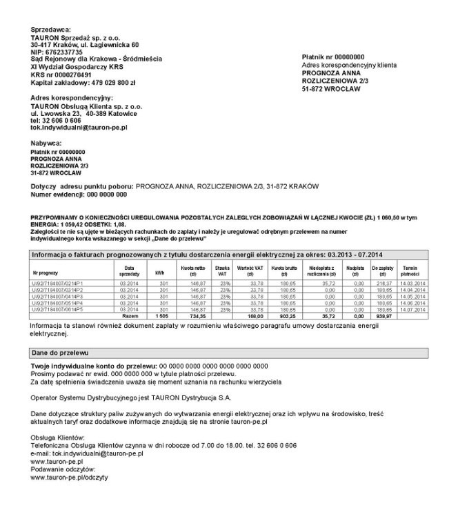 Nowe faktury za prąd w Tauronie. Uważaj na oszustów! (ZOBACZ, JAK BĘDĄ WYGLĄDAĆ, WZÓR)