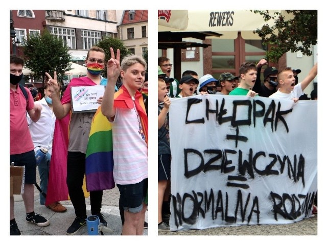 Ludzie ze środowisk LGBT+ protestowali w Grudziądzu przeciwko słowom prezydenta RP, że "LGBT to ideologia, nie ludzie". Na płytę Rynku weszła też grupka chłopaków z transparentem. Po zakończeniu manifestacji miało dojść do incydentu dotyczącego ataku na przedstawicieli LGBT+