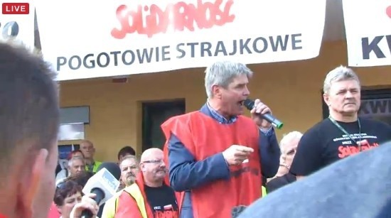 Manifestacja górników w KWK Brzeszcze