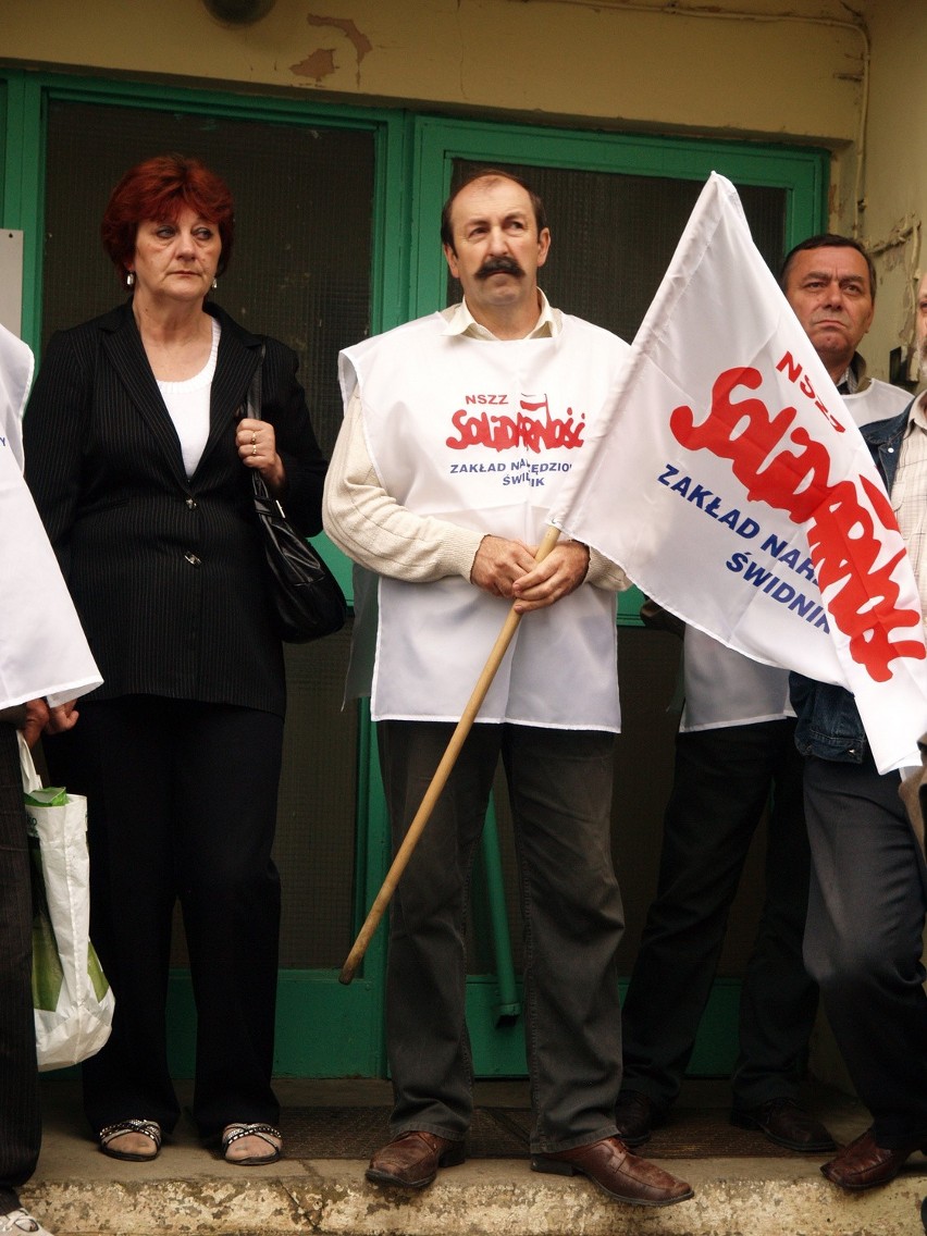 Protest pracowników PZL-Świdnik
