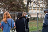 Protest aktywistów pod wrocławskim LO nr XIV. Chcą uratować drzewa na terenie szkoły