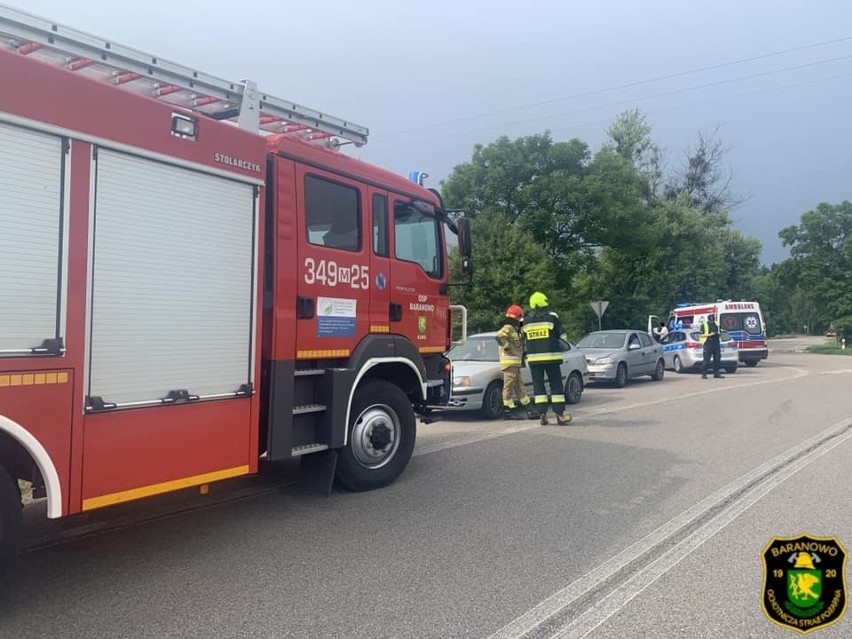 Baranowo. Wypadek na ul. Mostowej. Zderzyły się dwa pojazdy