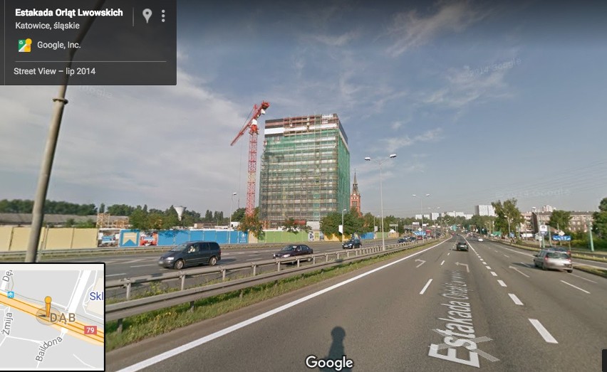 Widok wg. Google Street View na ulicę Chorzowską i Silesia...