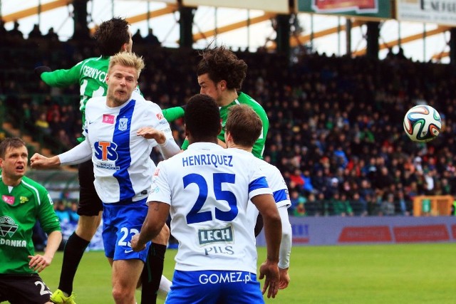 19.04.15 4 ekstraklasa pilki noznej gornik leczna - lech poznan zakonczony remisem 1:1fot. lukasz kaczanowski/ polska press