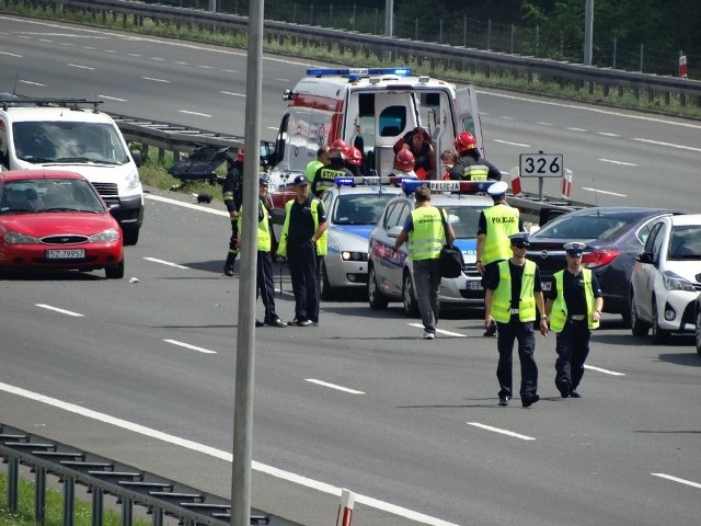 Karambol na autostradzie A4 w Rudzie Śląskiej