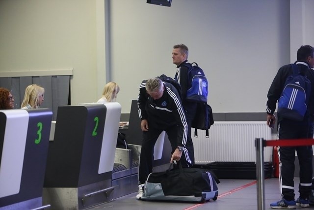 Zawodnicy Ruchu Chorzów na lotnisku Katowice Airport