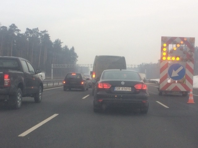 Wypadek ciężarówki na autostradzie A1