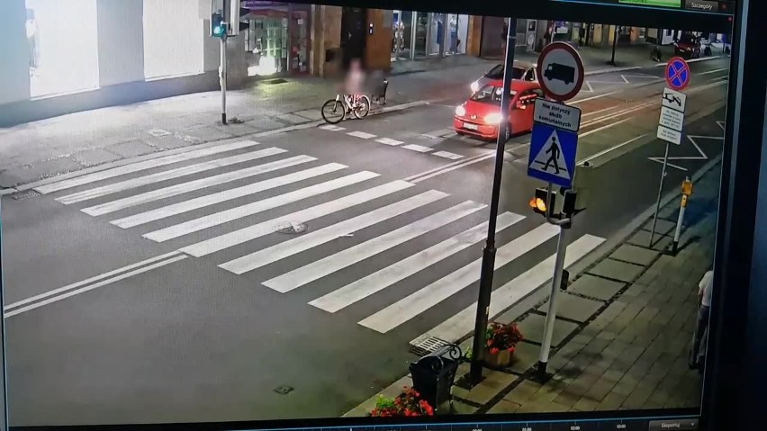 Potrącenie rowerzysty w Gliwicach: Jechał pod prąd i na czerwonym świetle ZOBACZ WIDEO Z MONITORINGU