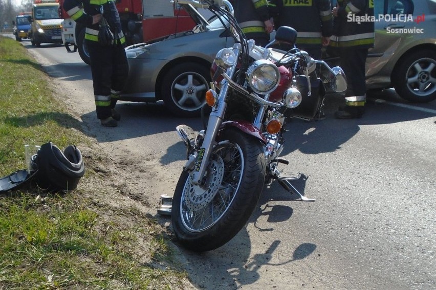 Motocyklista podczas zderzenia złamał kręgosłup