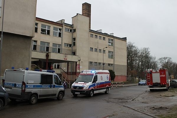 Ewakuacja szkoły w Choszcznie.