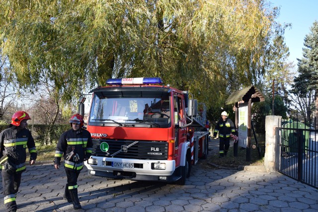 Interwencja strażaków na cmentarzu w Głuchołazach