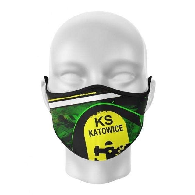 Maska GKS Katowice - cena 30 zł  Zobacz kolejne zdjęcia. Przesuwaj zdjęcia w prawo - naciśnij strzałkę lub przycisk NASTĘPNE
