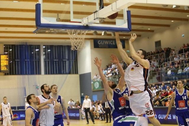 Mecz GTK Gliwice - Anwil Włocławek w Łabędziu.