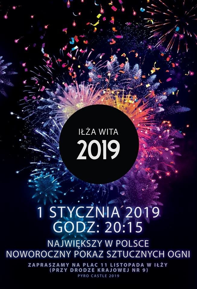 Nowy Rok 2019 w Iłży. Będzie największy w Polsce pokaz fajerwerków!