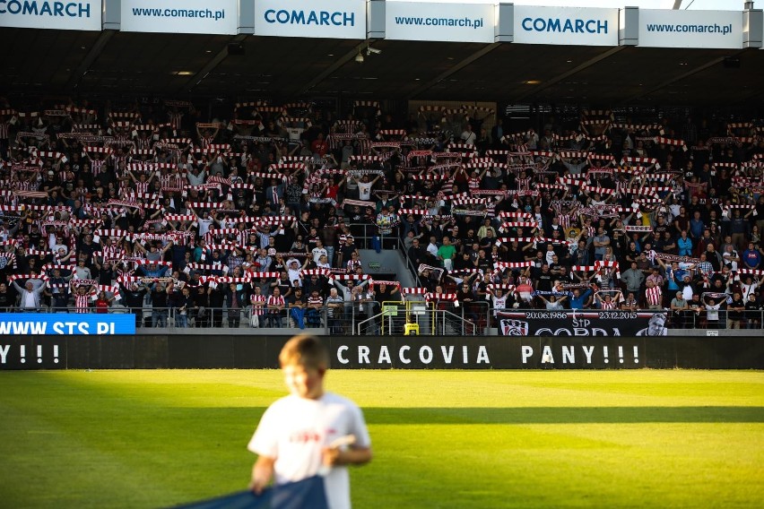 Kibice Cracovii w meczu z Legią Warszawa