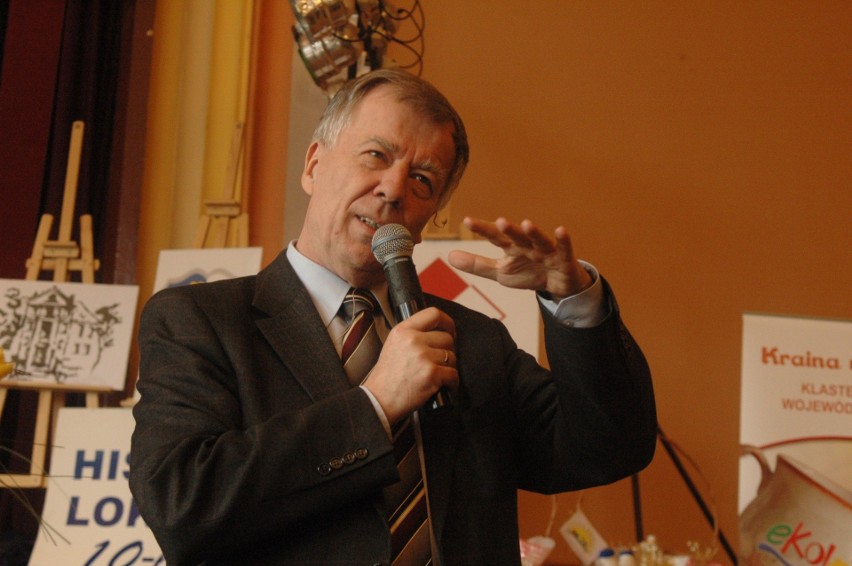 Prof. Jan Miodek na spotkaniu w Oleśnie.