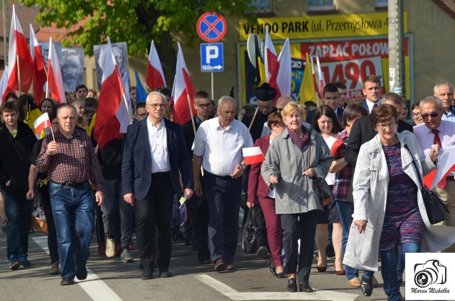 Inscenizacja marszu Kaszubów na Bytów.