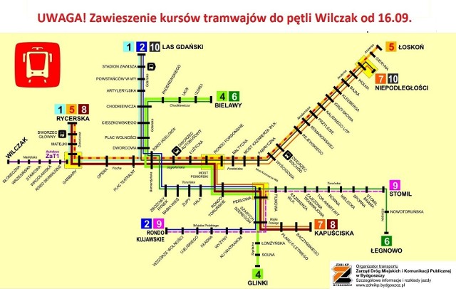 Za tramwaj na Wilczak pojedzie autobus. Od soboty 16 września