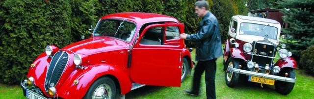 Fiat 1100 z 1937 r. zwraca uwagę kolorem i niezwykłymi kierunkowskazami, które przy skręcaniu wysuwają się z boków auta i mrugają czerwonymi światełkami. Opel z 1930 r. zaś ma taki klakson jak... "muczenie&#8221; krowy.