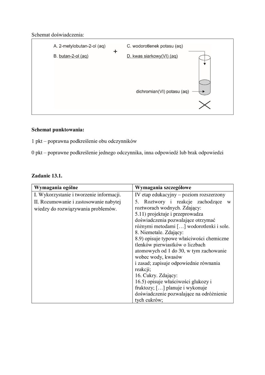 Matura z chemii 2018 r. z Wydziałem Chemii Uniwersytetu Jagiellońskiego [ODPOWIEDZI] 