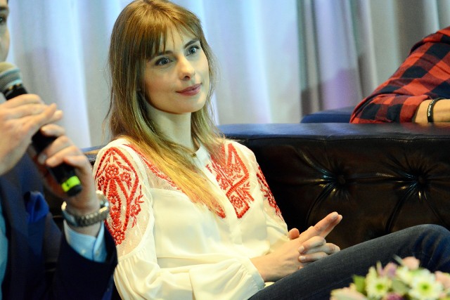 Katarzyna Zawadzka na konferencji serialu "Powiedz TAK!".fot. Sylwia Dąbrowa/Polska Press
