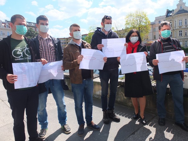 Członkowie zespołu wystąpili w symbolicznych maseczkach.