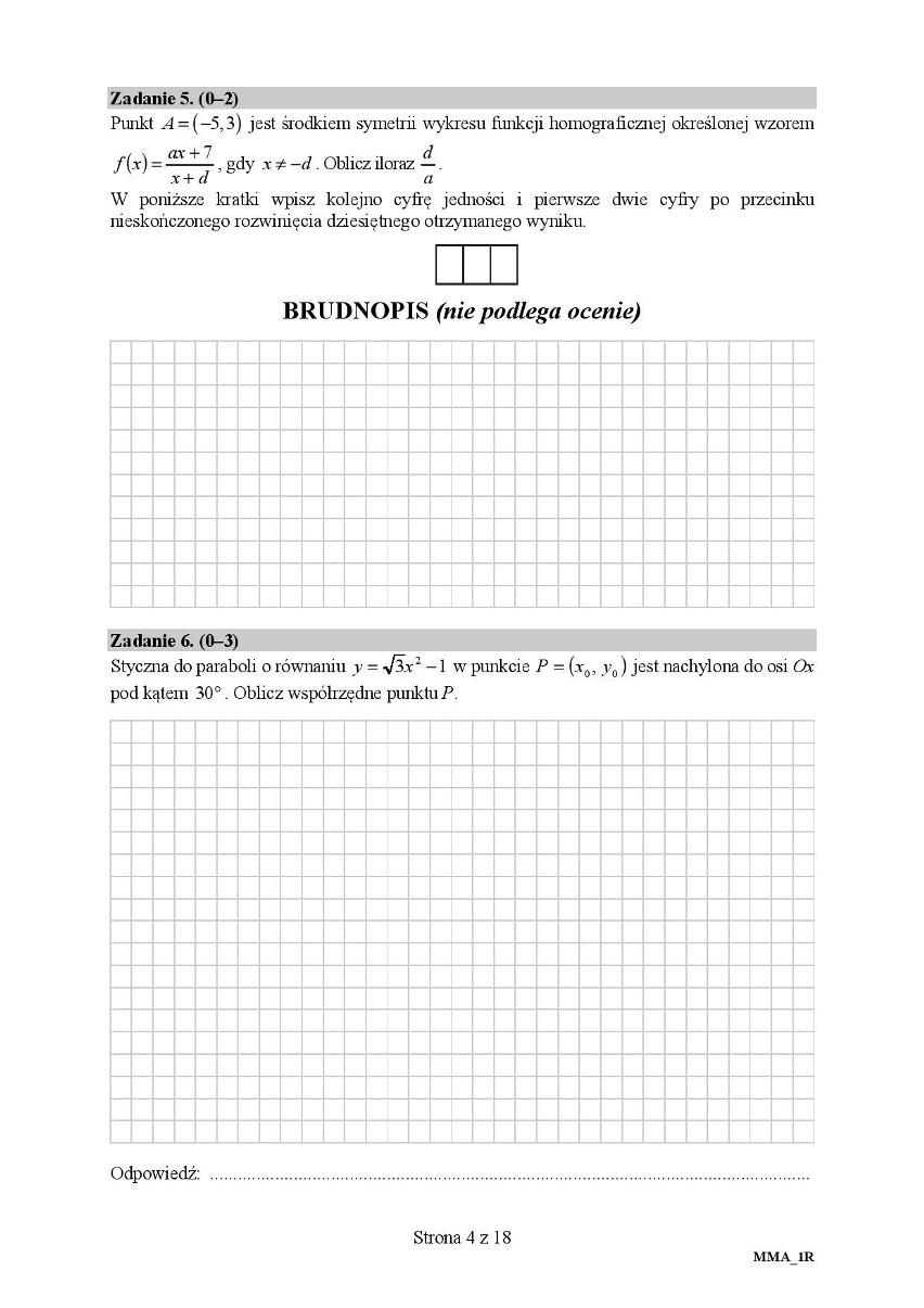 MATURA MATEMATYKA 2018 ROZSZERZONA. Matura z matematyki na...