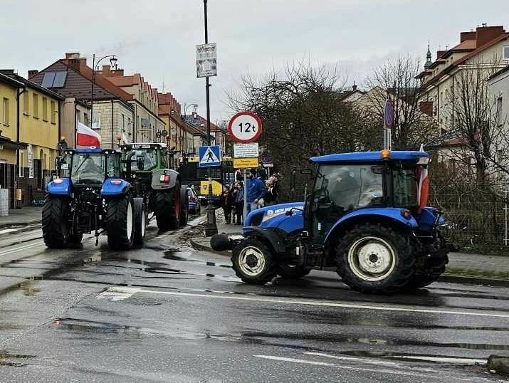 24 stycznia 2024 roku protest rolników w Pińczowie...