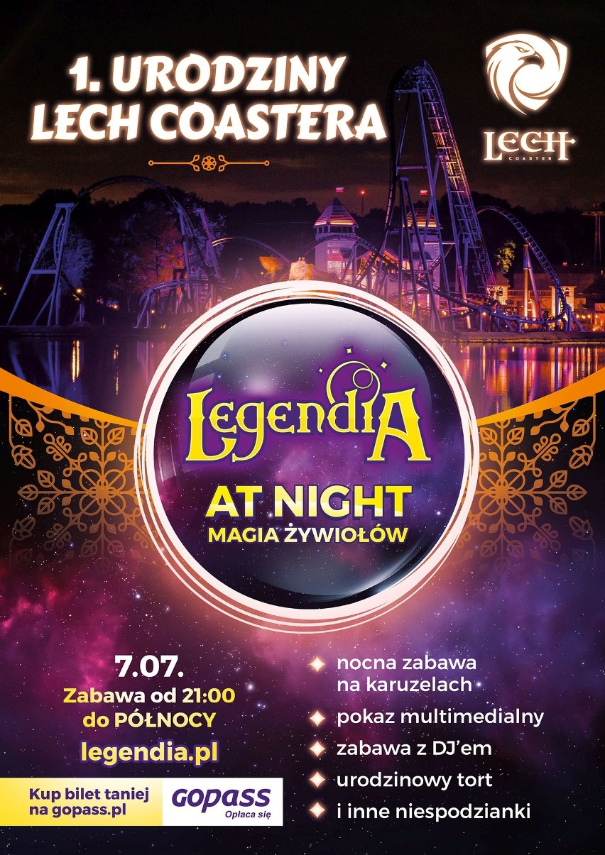 Pierwsze urodziny Lech Coastera. Legendia w Chorzowie zaprasza na kolejną edycję nocnej zabawy na atrakcjach