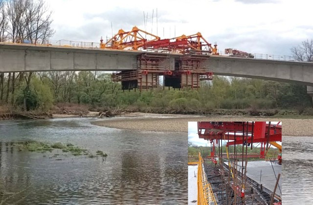 Na budowie mostu nad Sołą w Oświęcimiu do połączenia konstrukcji przeprawy pozostały 2 metry!