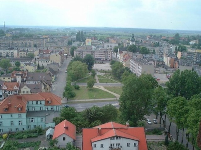 Miasto, widok z zamkowej wieży