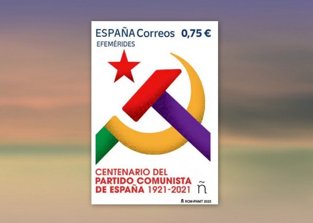 Zakazany znaczek przedstawia czerwoną gwiazdę oraz sierp i młot z napisem: „Stulecie Komunistycznej Partii Hiszpanii (1921-2021)”. Miał trafić do sprzedaży 14 listopada w nakładzie 135 tys. egzemplarzy.