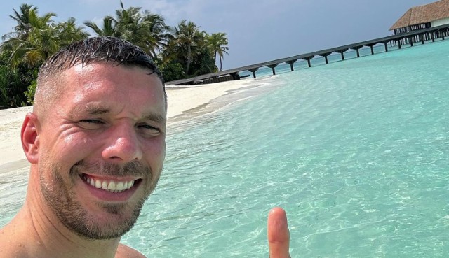 Lukas Podolski na Malediwach