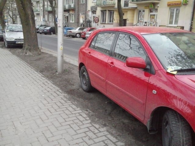 Kierowcy parkujący w śródmieściu Lublina zniszczyli trawniki (FOTO)