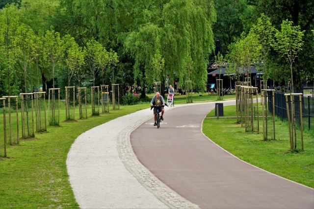 Nowa ścieżka rowerowa połączyła Trzy Stawy i Nikiszowiec.